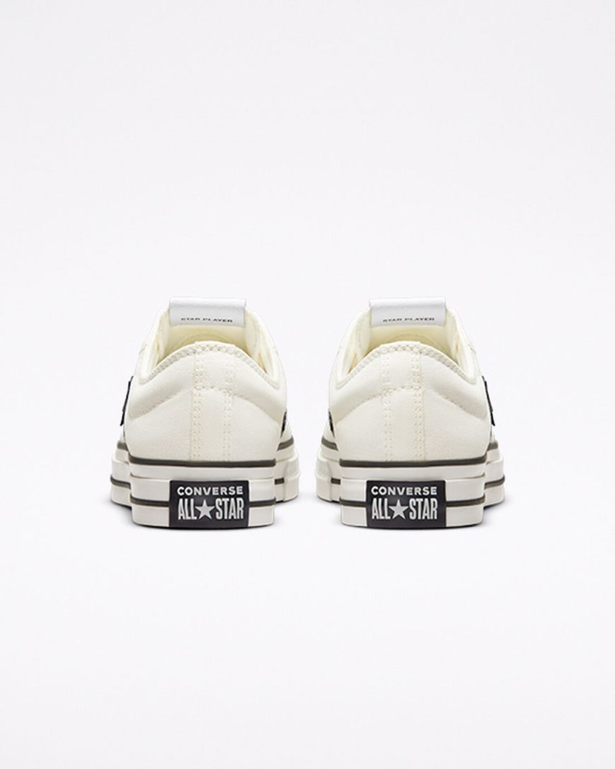 Women's Converse Star Player 76 Low Top Shoes White / Black | AU 58C91V